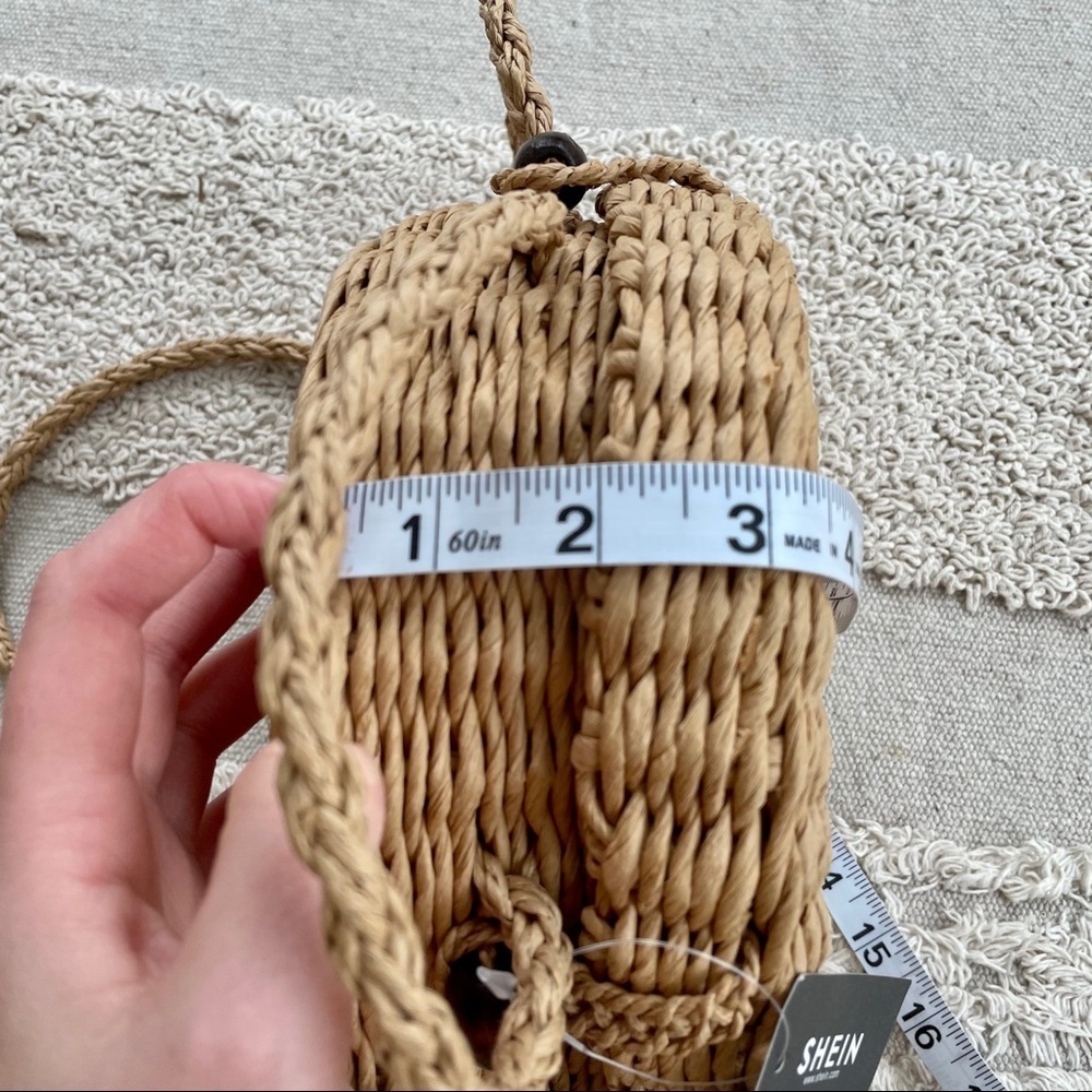 STRAW ROUND CROSSBODY BAG WITH TOP HANDLE - Picture 10 of 14
